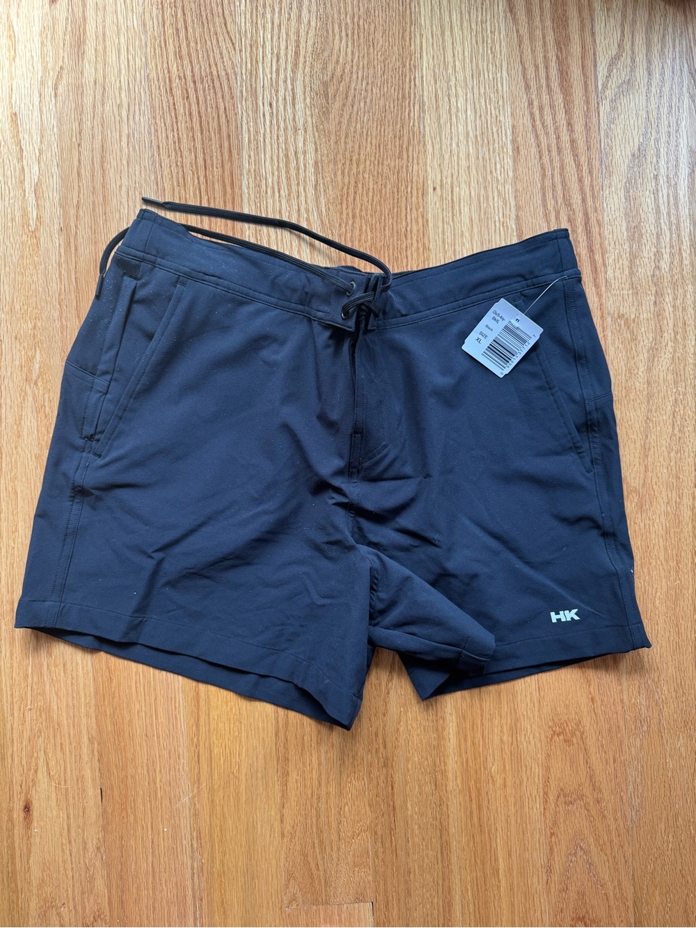 Humankind Black Swim Board Shorts with Drawstring